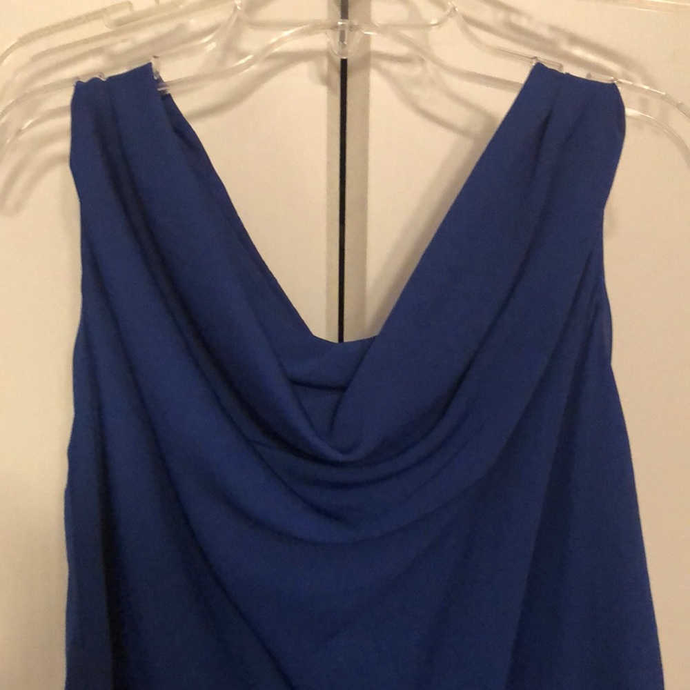 Blue split back blouse - Picture 2 of 4